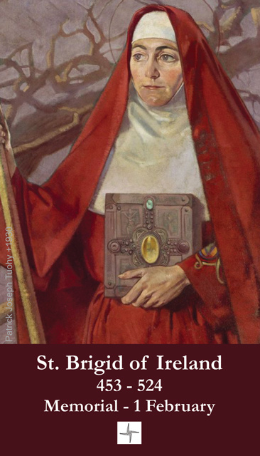 St. Brigid Prayer Card-PATRON OF SCHOLARS